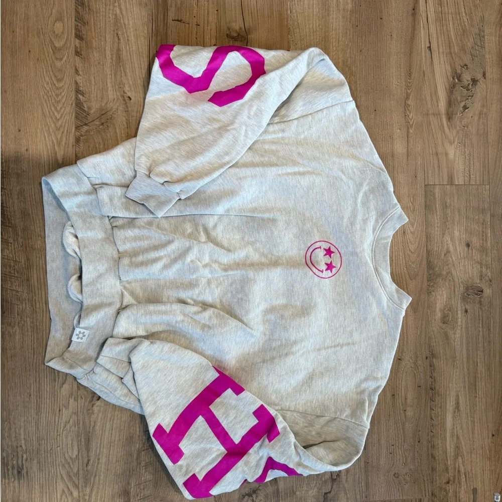 Hanes Gray and Pink Sweatshirt - Picture 2 of 3